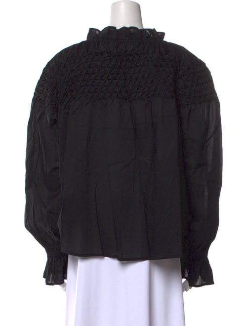 Merlette Mock Neck Long Sleeve Blouse