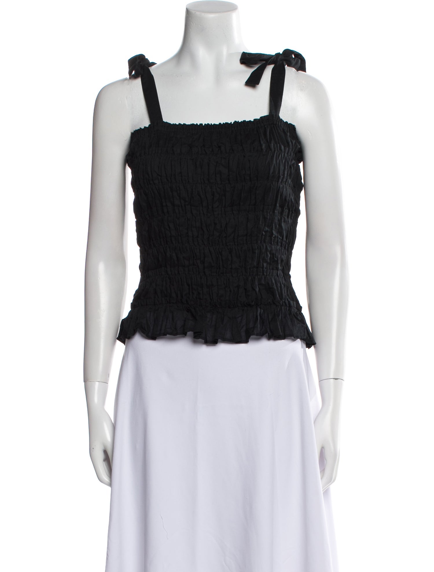 Merlette Square Neckline Sleeveless Crop Top