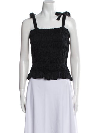 Merlette Square Neckline Sleeveless Crop Top