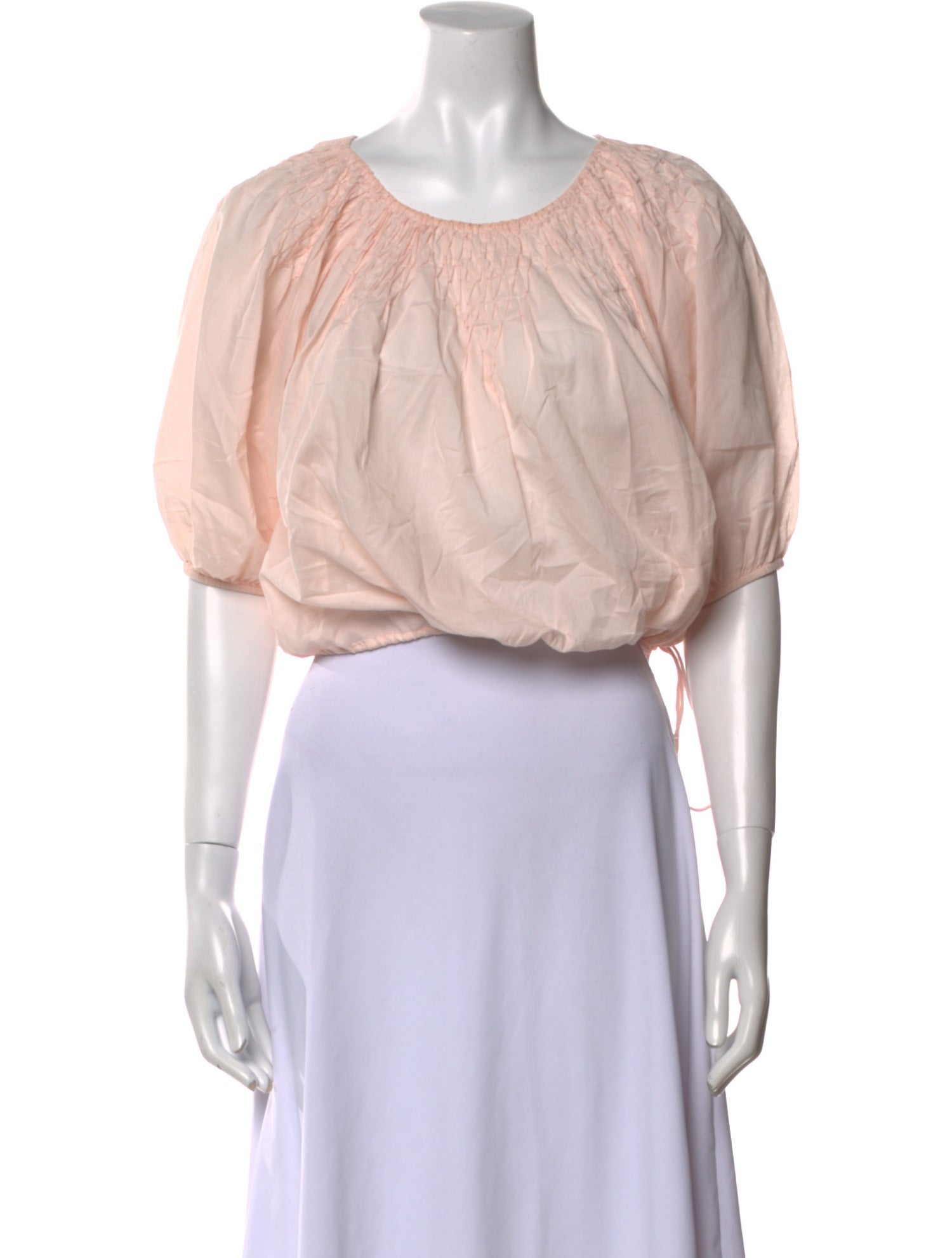 Merlette Scoop Neck Short Sleeve Crop Top