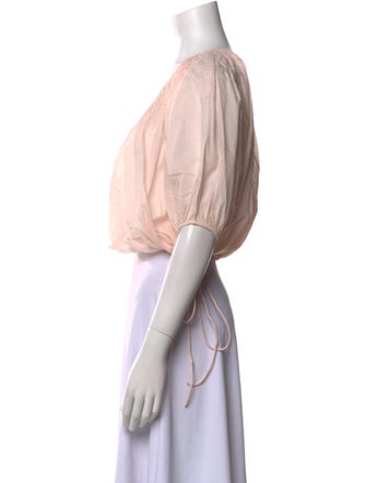 Merlette Scoop Neck Short Sleeve Crop Top