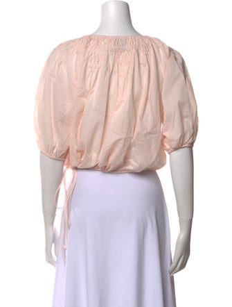 Merlette Scoop Neck Short Sleeve Crop Top