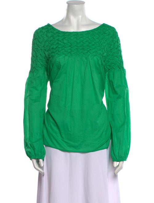 Merlette Scoop Neck Long Sleeve Blouse