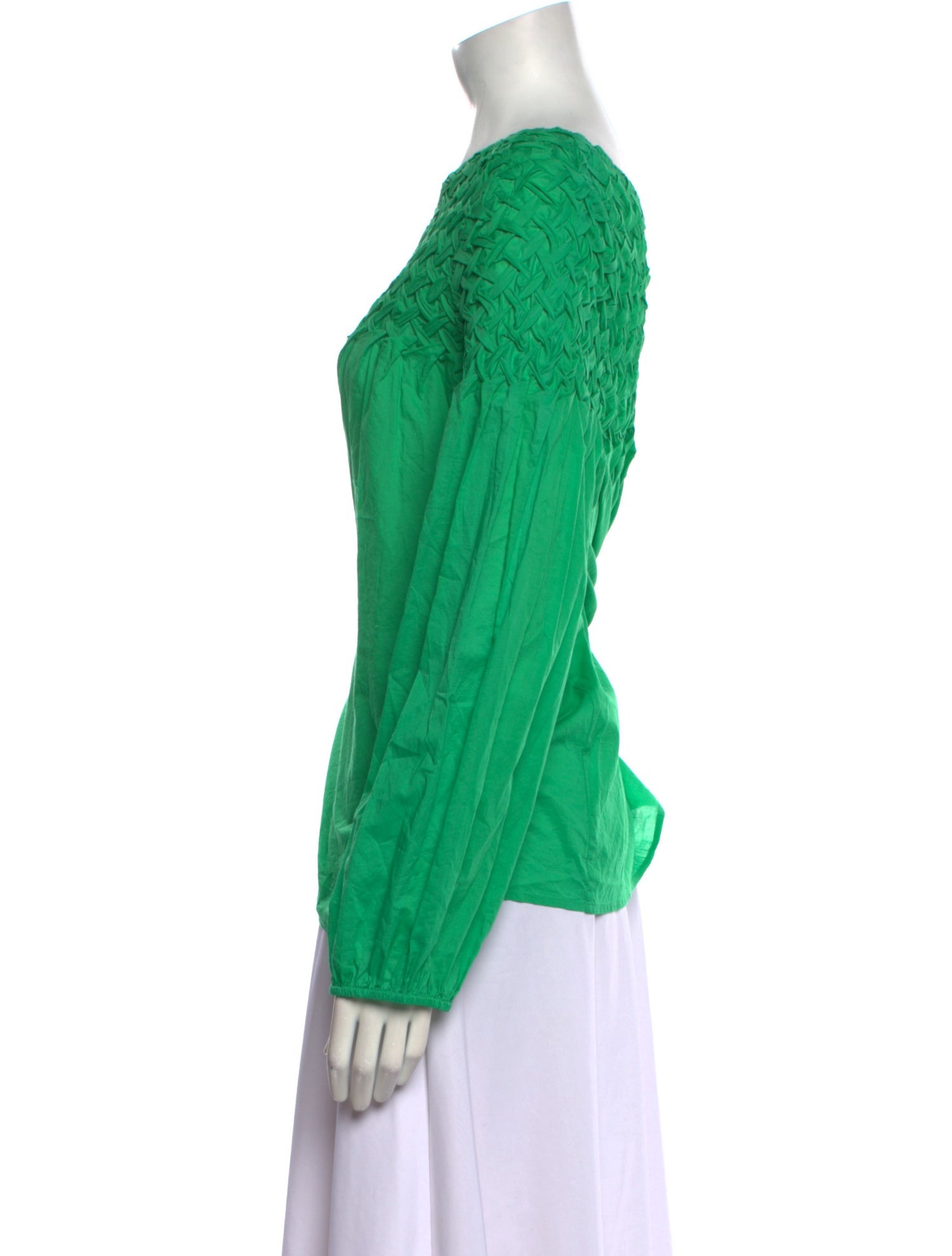 Merlette Scoop Neck Long Sleeve Blouse