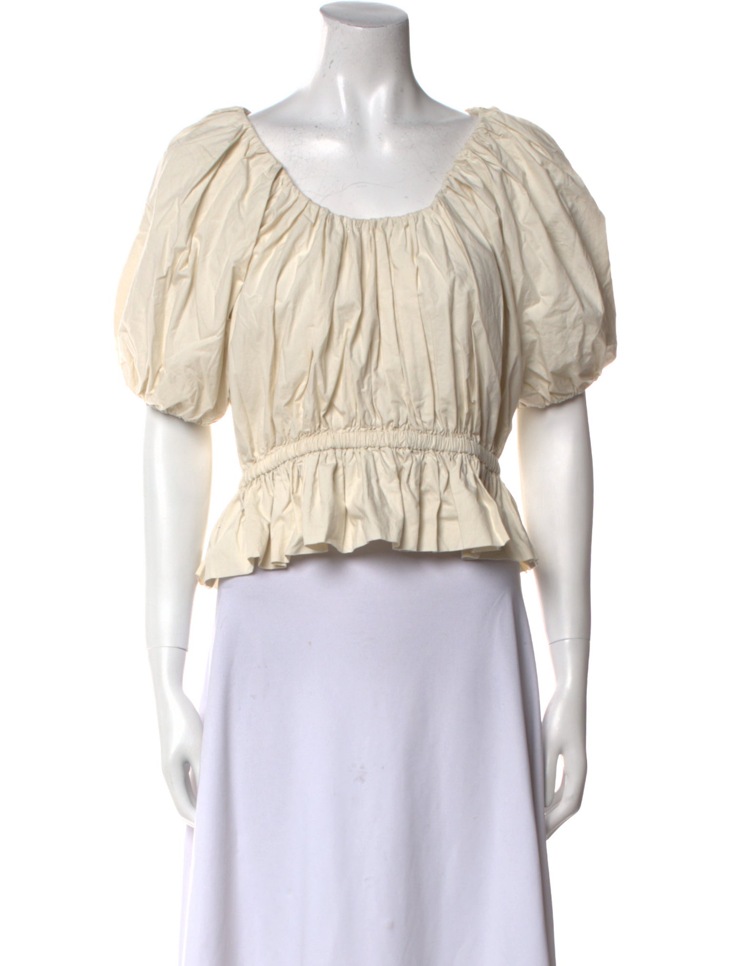 Merlette Scoop Neck Short Sleeve Crop Top