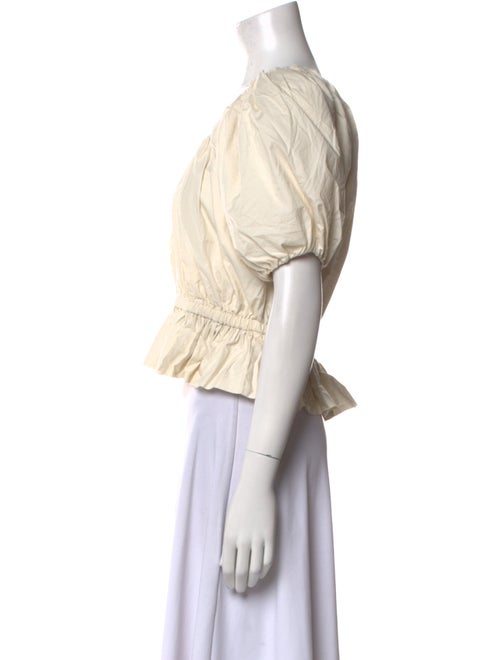 Merlette Scoop Neck Short Sleeve Crop Top