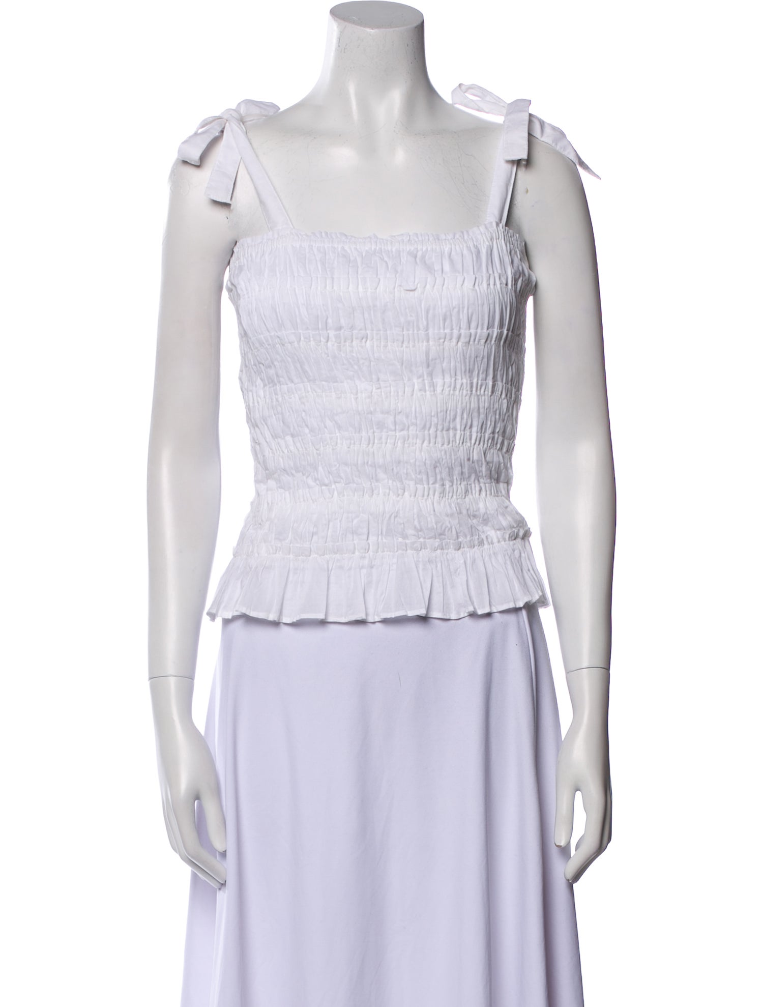 Merlette Square Neckline Sleeveless Crop Top