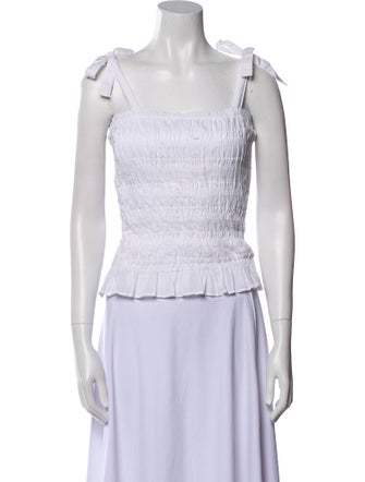 Merlette Square Neckline Sleeveless Crop Top