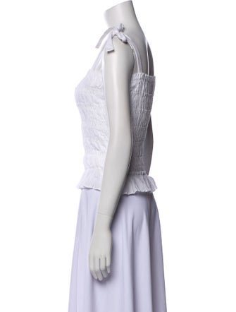 Merlette Square Neckline Sleeveless Crop Top