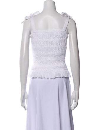 Merlette Square Neckline Sleeveless Crop Top