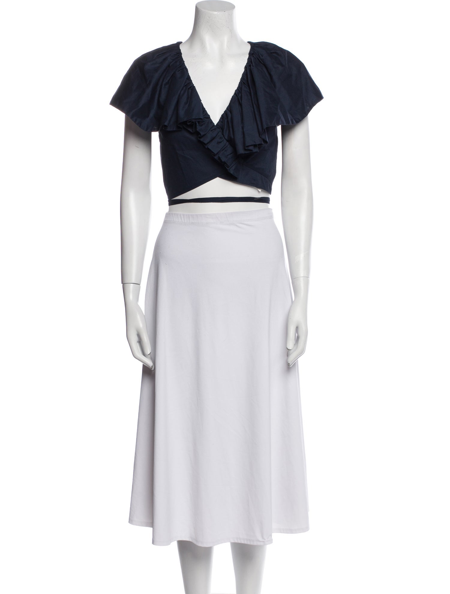 Merlette V-Neck Short Sleeve Crop Top w/ Tags