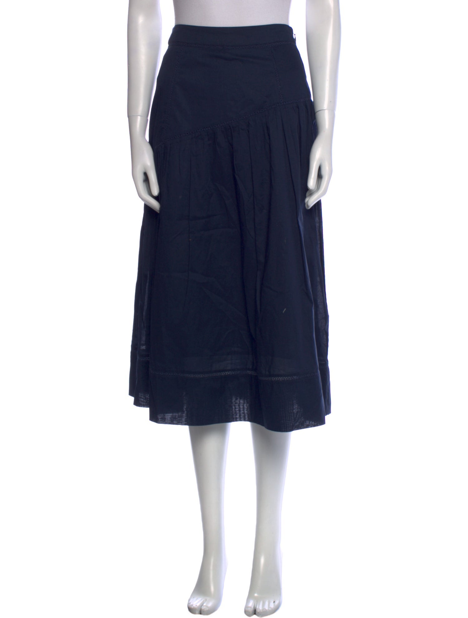 Merlette Pleated Accents Midi Length Skirt w/ Tags