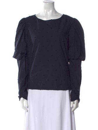 Merlette Bateau Neckline Long Sleeve Blouse