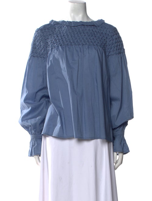 Merlette Off-The-Shoulder Long Sleeve Blouse