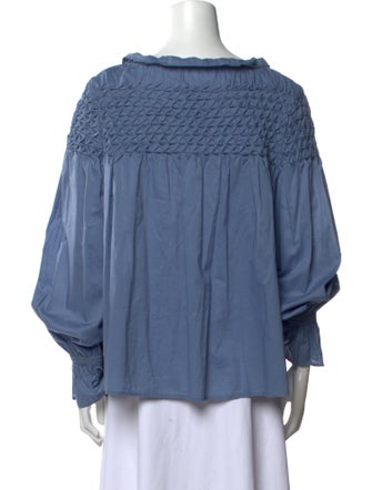 Merlette Off-The-Shoulder Long Sleeve Blouse