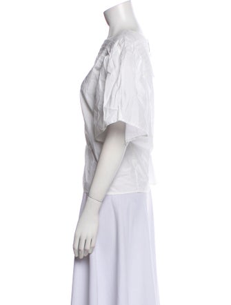 Merlette Bateau Neckline Short Sleeve Top