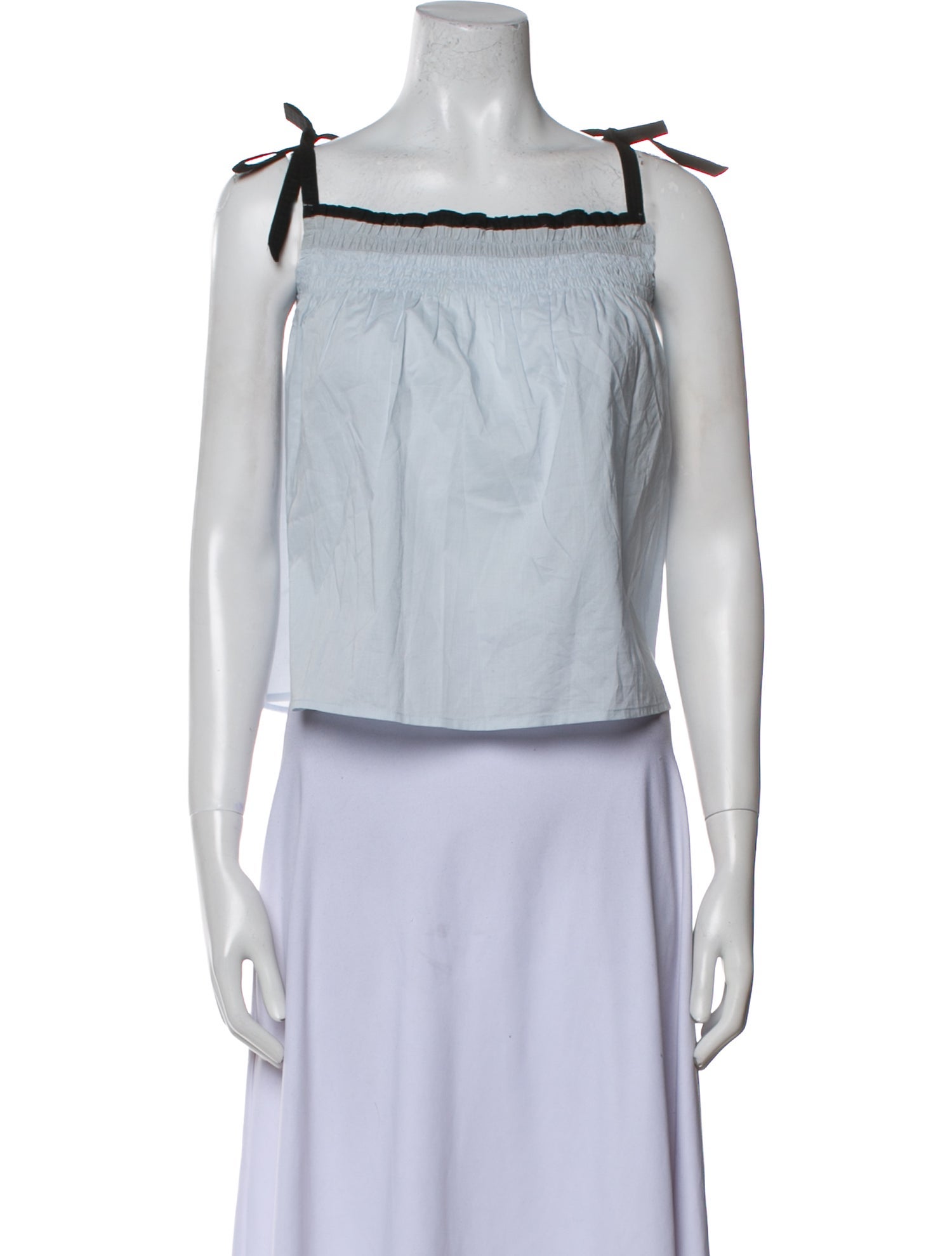 Merlette Square Neckline Sleeveless Crop Top