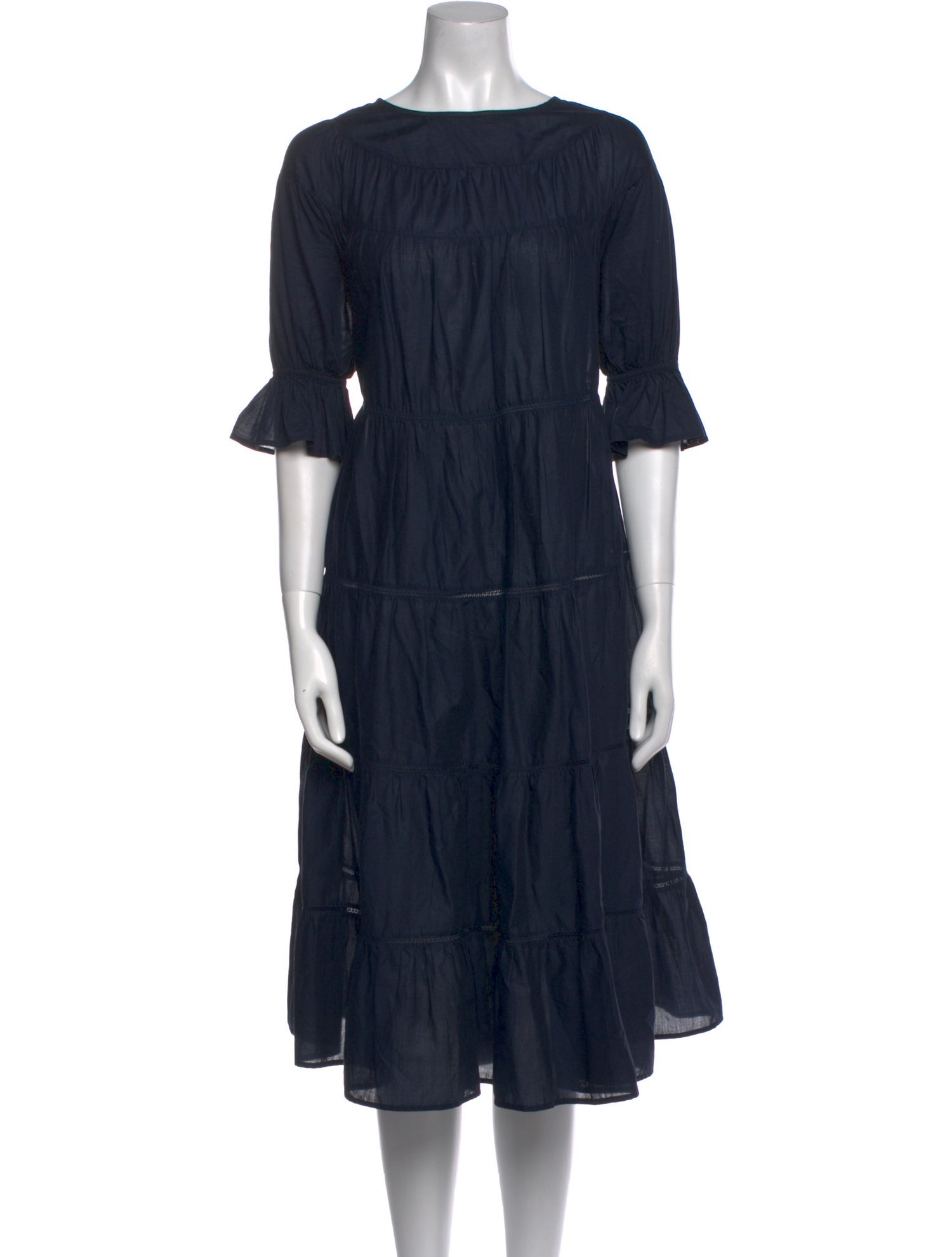 Merlette Bateau Neckline Midi Length Dress