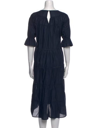 Merlette Bateau Neckline Midi Length Dress