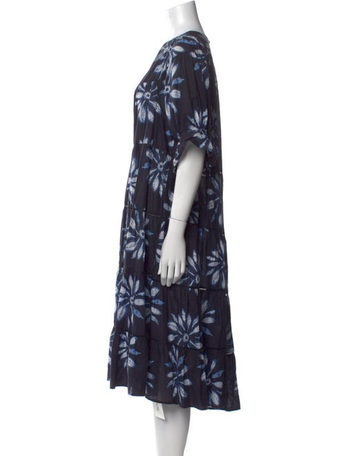 Merlette Floral Print Midi Length Dress