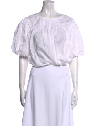 Merlette Scoop Neck Short Sleeve Crop Top