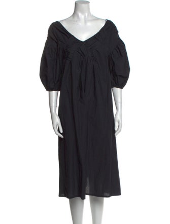 Merlette V-Neck Midi Length Dress