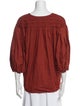 Merlette V-Neck Three-Quarter Sleeve Blouse