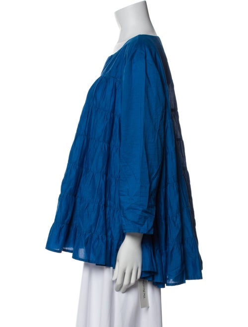 Merlette Scoop Neck Long Sleeve Blouse