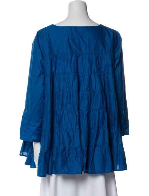 Merlette Scoop Neck Long Sleeve Blouse