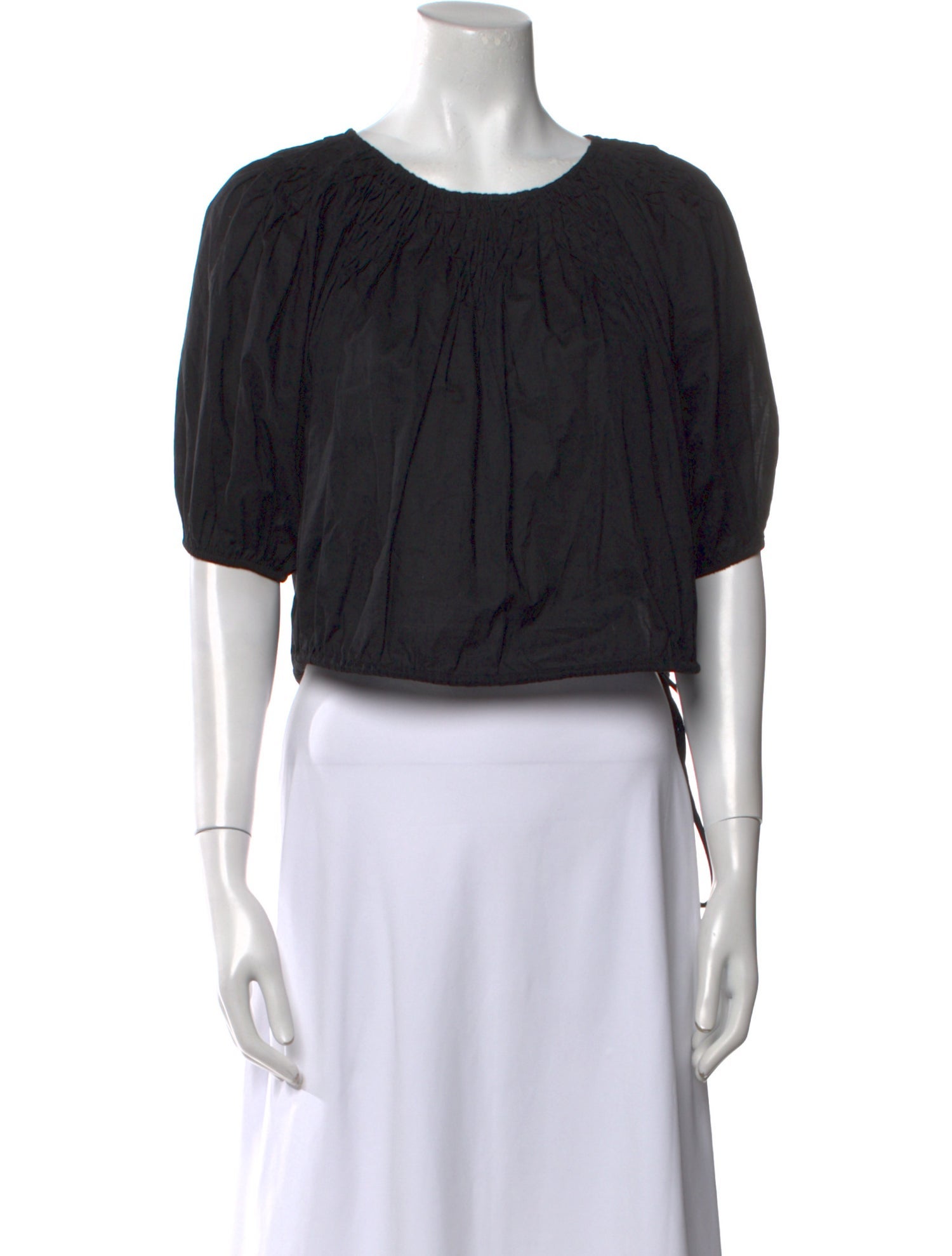 Merlette Scoop Neck Short Sleeve Crop Top