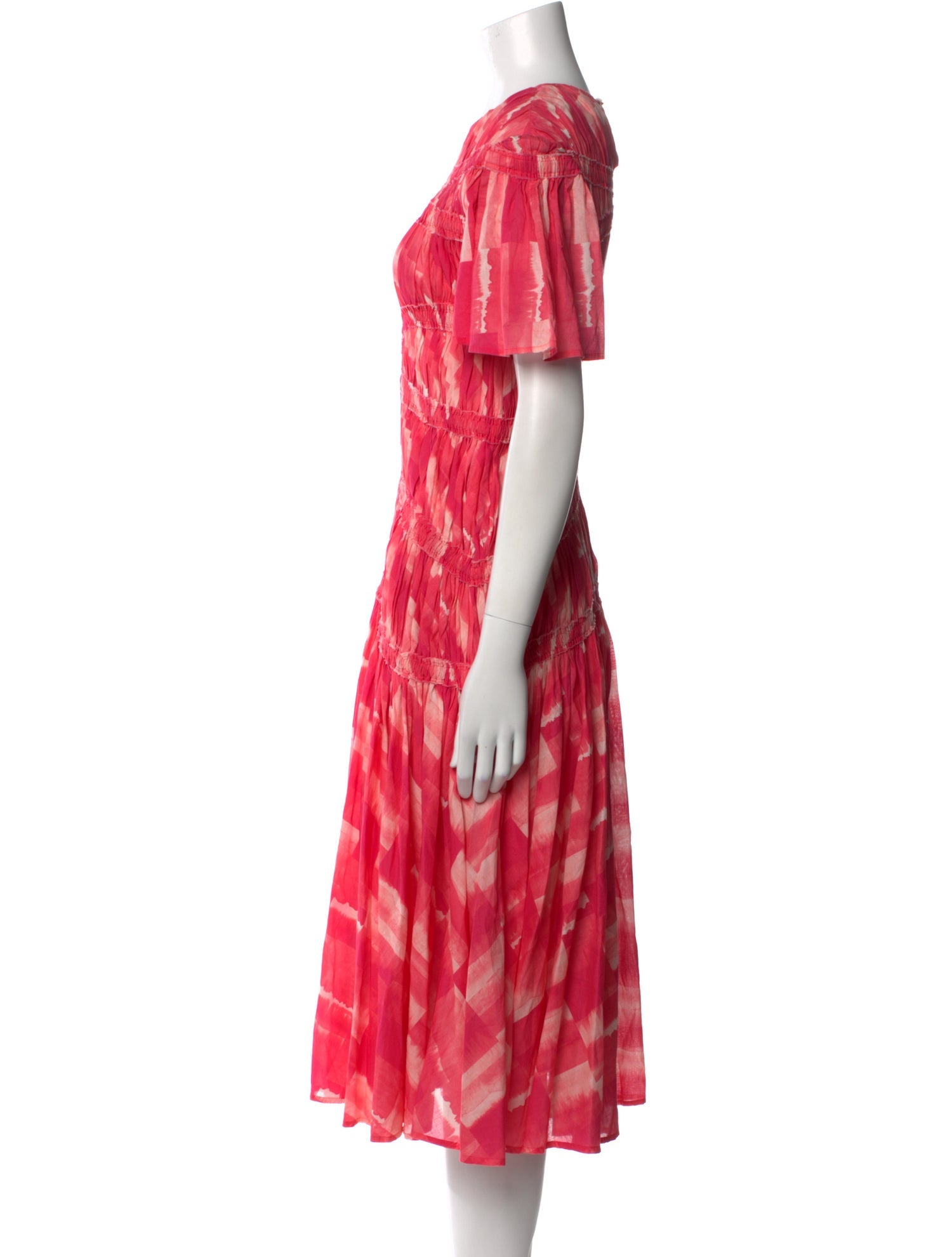 Merlette Tie-Dye Print Midi Length Dress