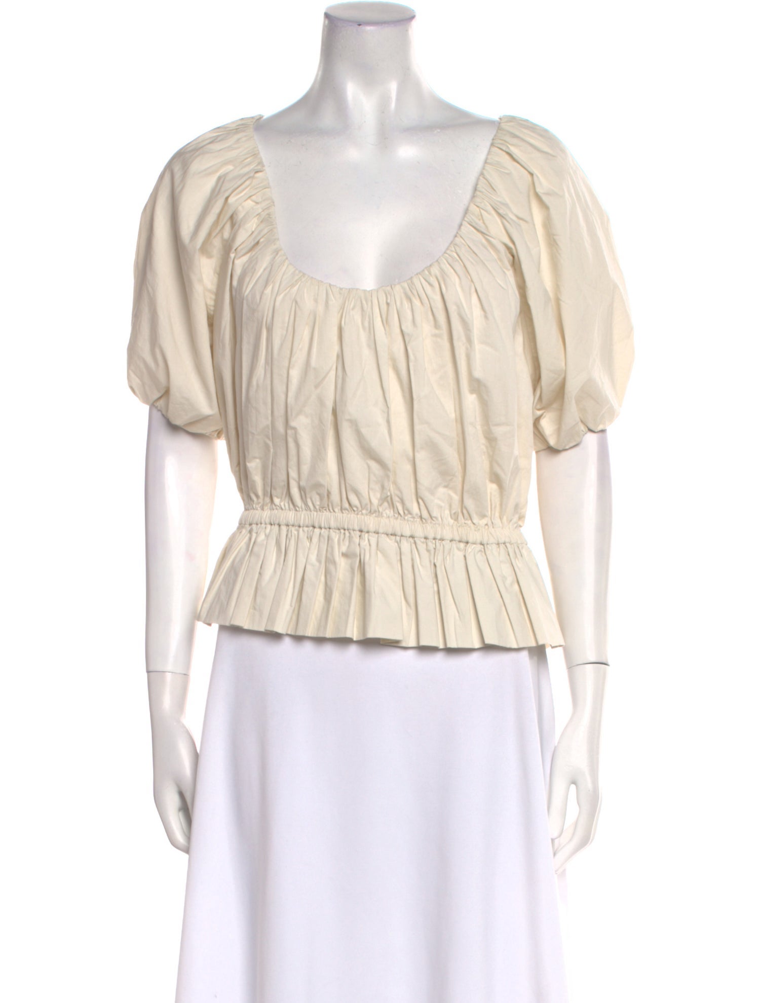 Merlette Scoop Neck Short Sleeve Blouse