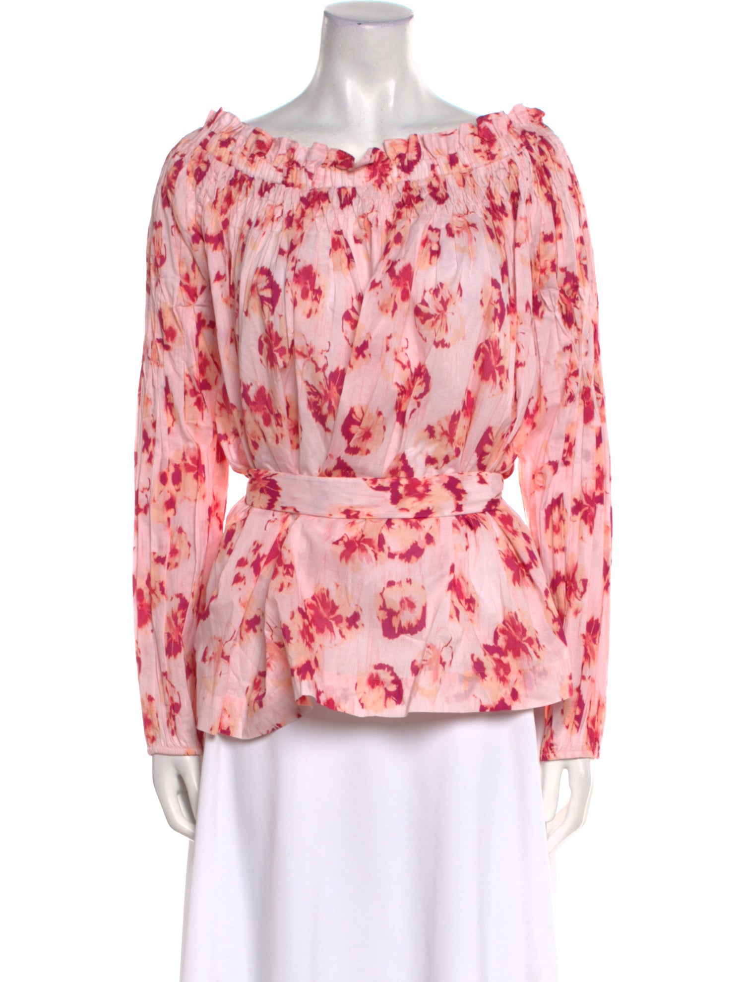 Merlette Floral Print Bateau Neckline Blouse w/ Tags