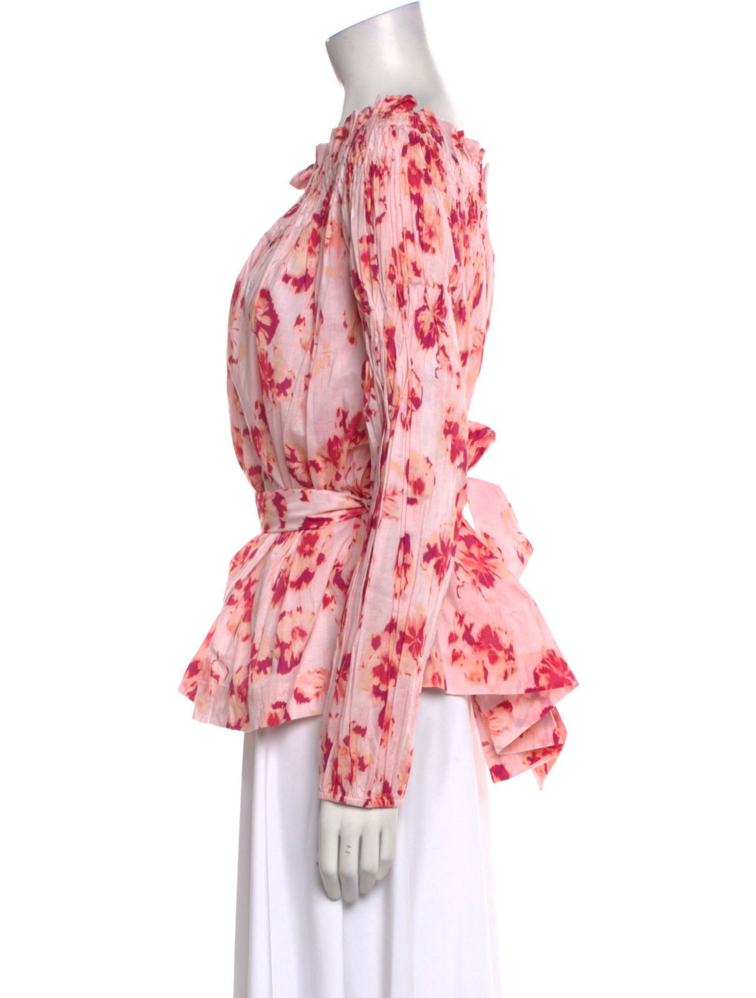 Merlette Floral Print Bateau Neckline Blouse w/ Tags