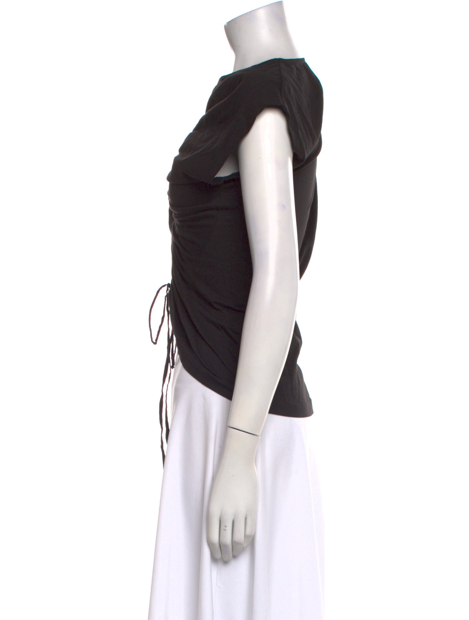 Merlette Bateau Neckline Short Sleeve Crop Top