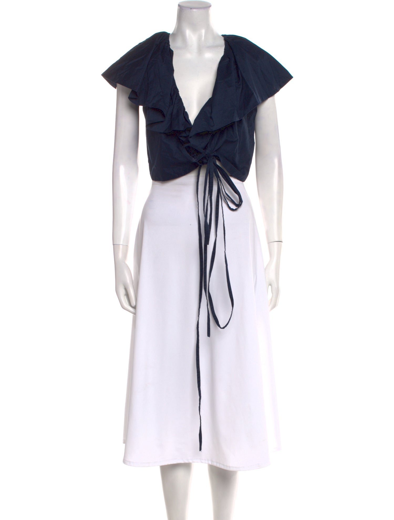 Merlette V-Neck Short Sleeve Crop Top