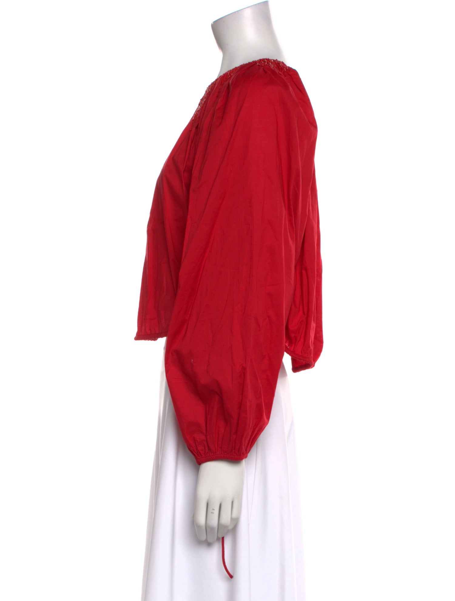 Merlette Scoop Neck Long Sleeve Crop Top