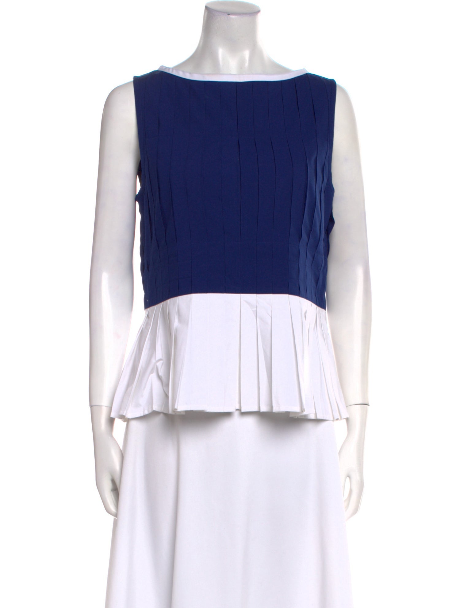 Merlette Bateau Neckline Sleeveless Blouse