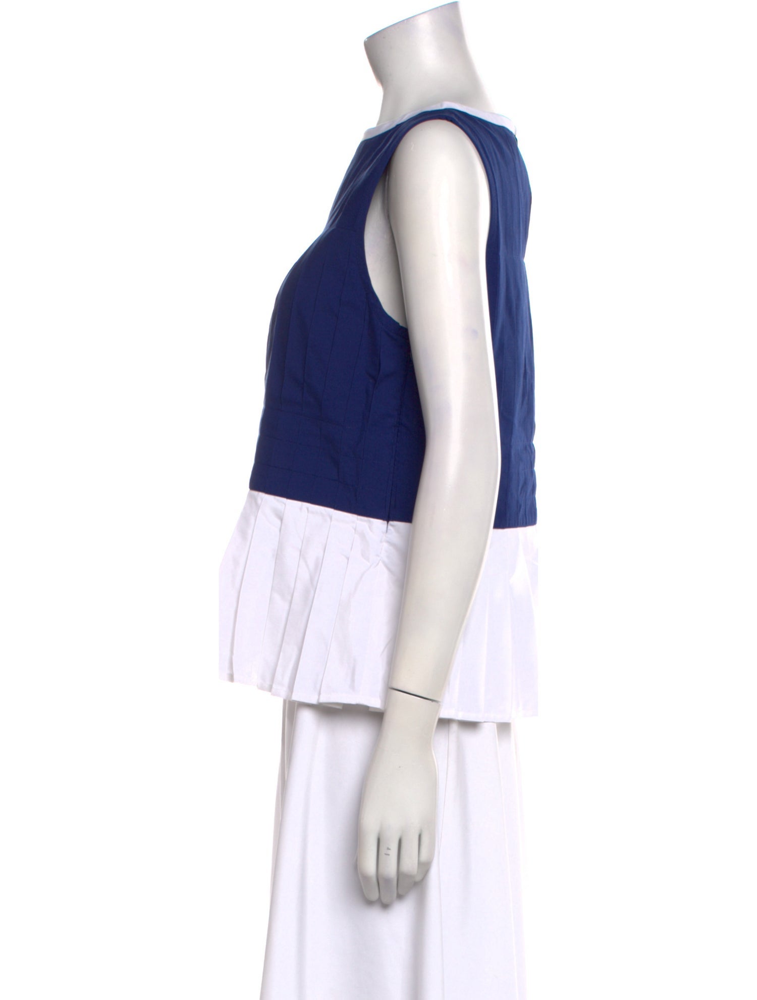 Merlette Bateau Neckline Sleeveless Blouse