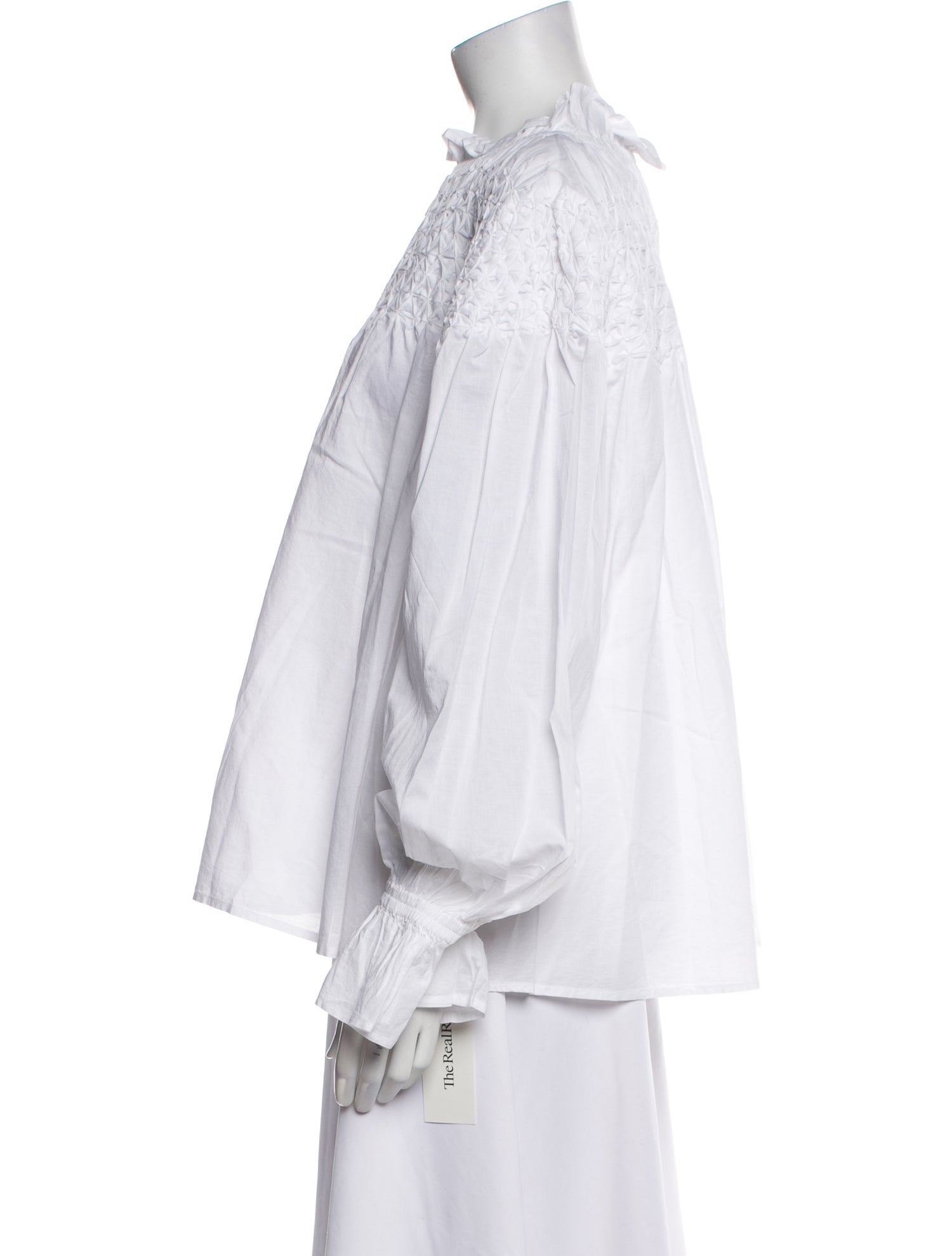 Merlette Mock Neck Long Sleeve Blouse