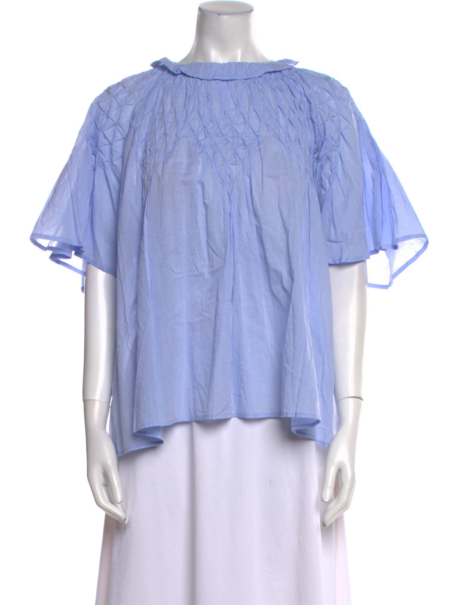 Merlette Bateau Neckline Short Sleeve Blouse