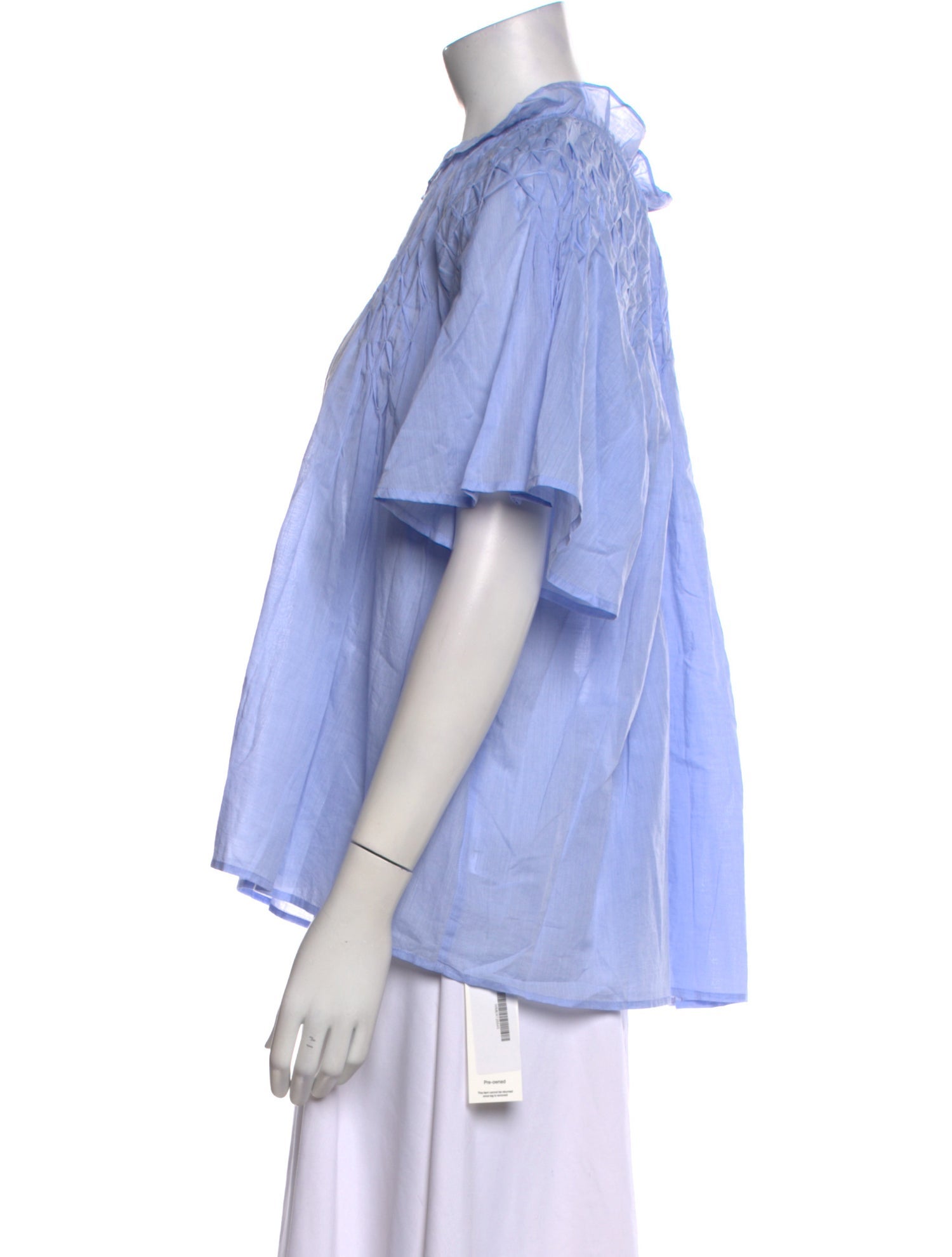 Merlette Bateau Neckline Short Sleeve Blouse