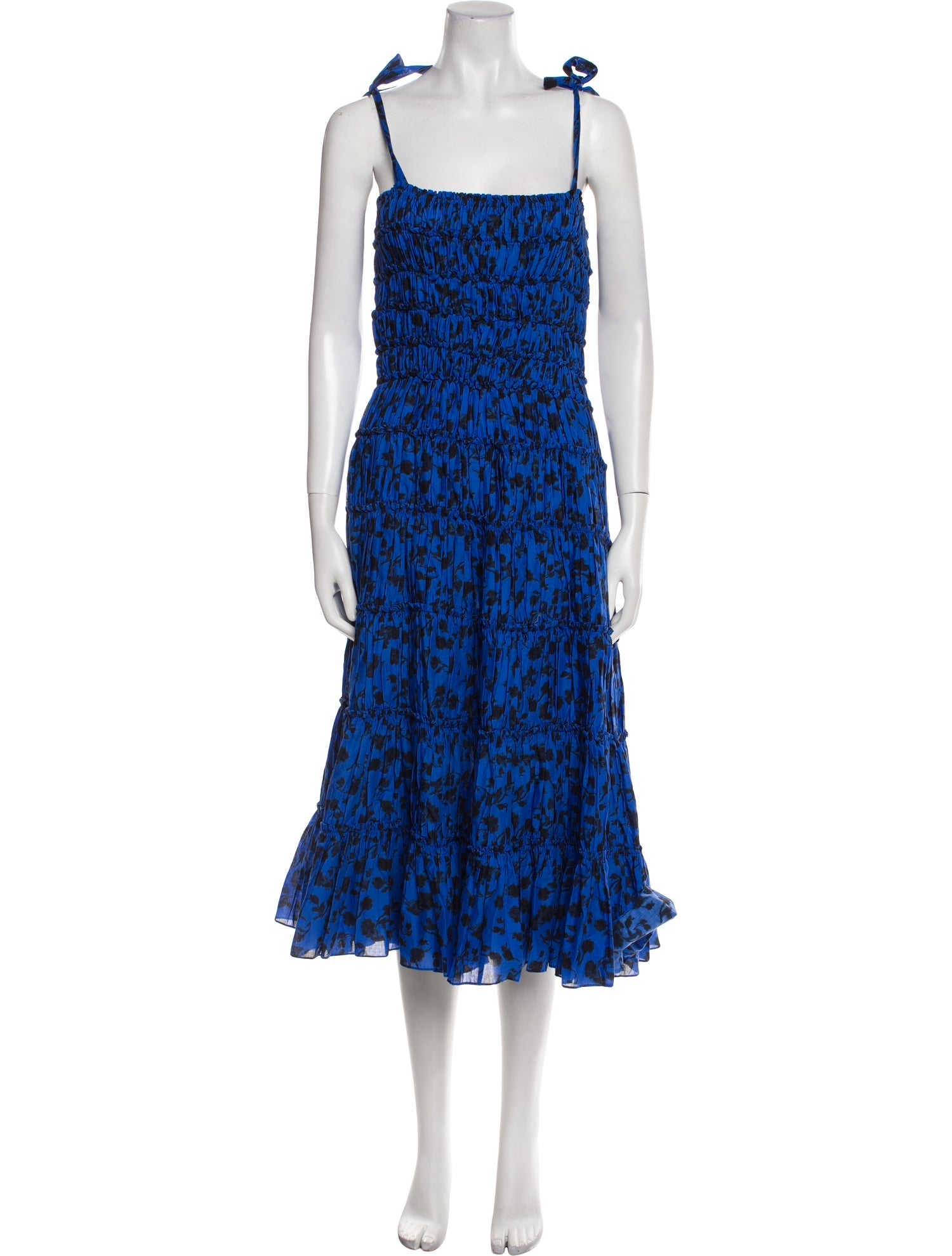 Merlette Floral Print Midi Length Dress