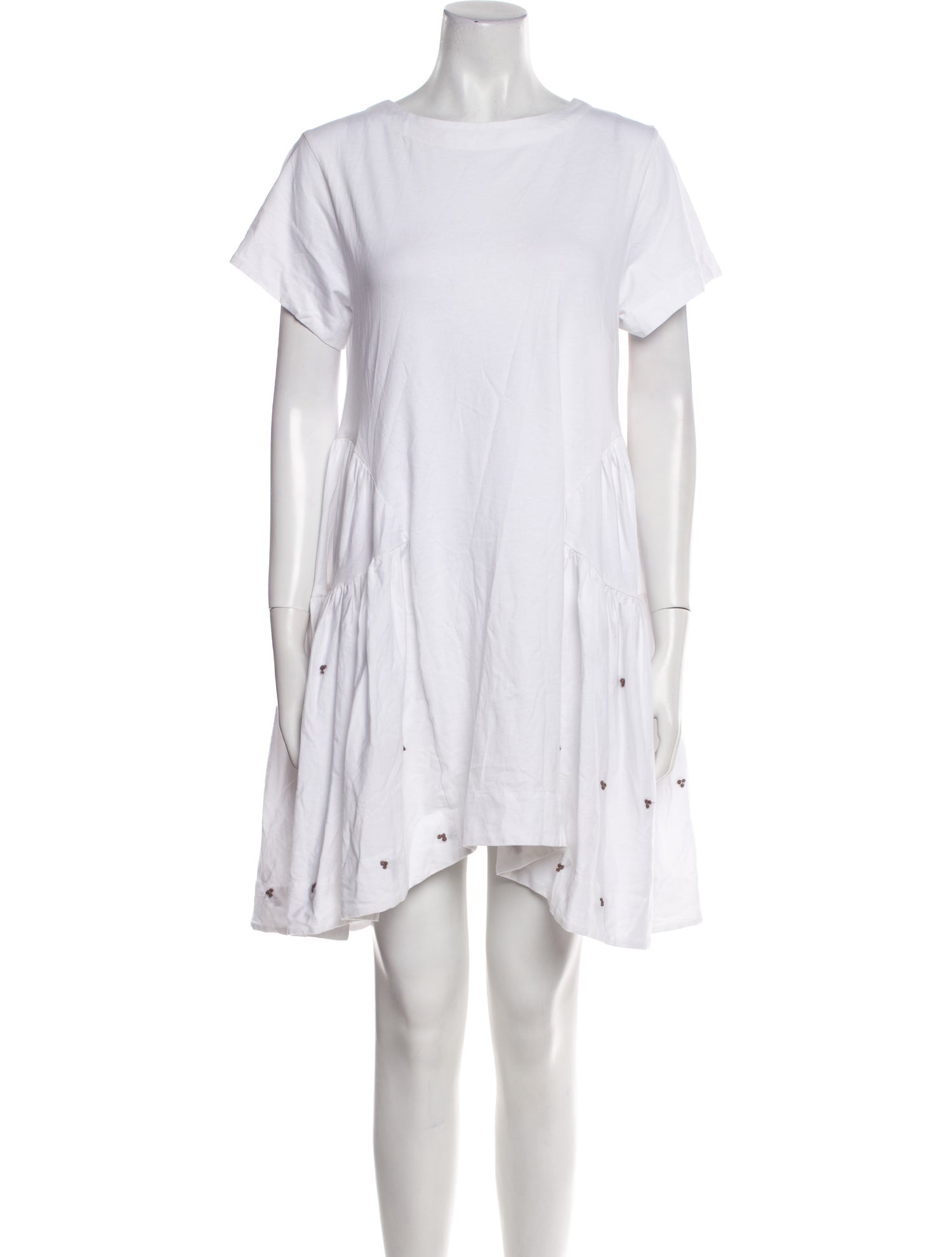 Merlette Bateau Neckline Mini Dress