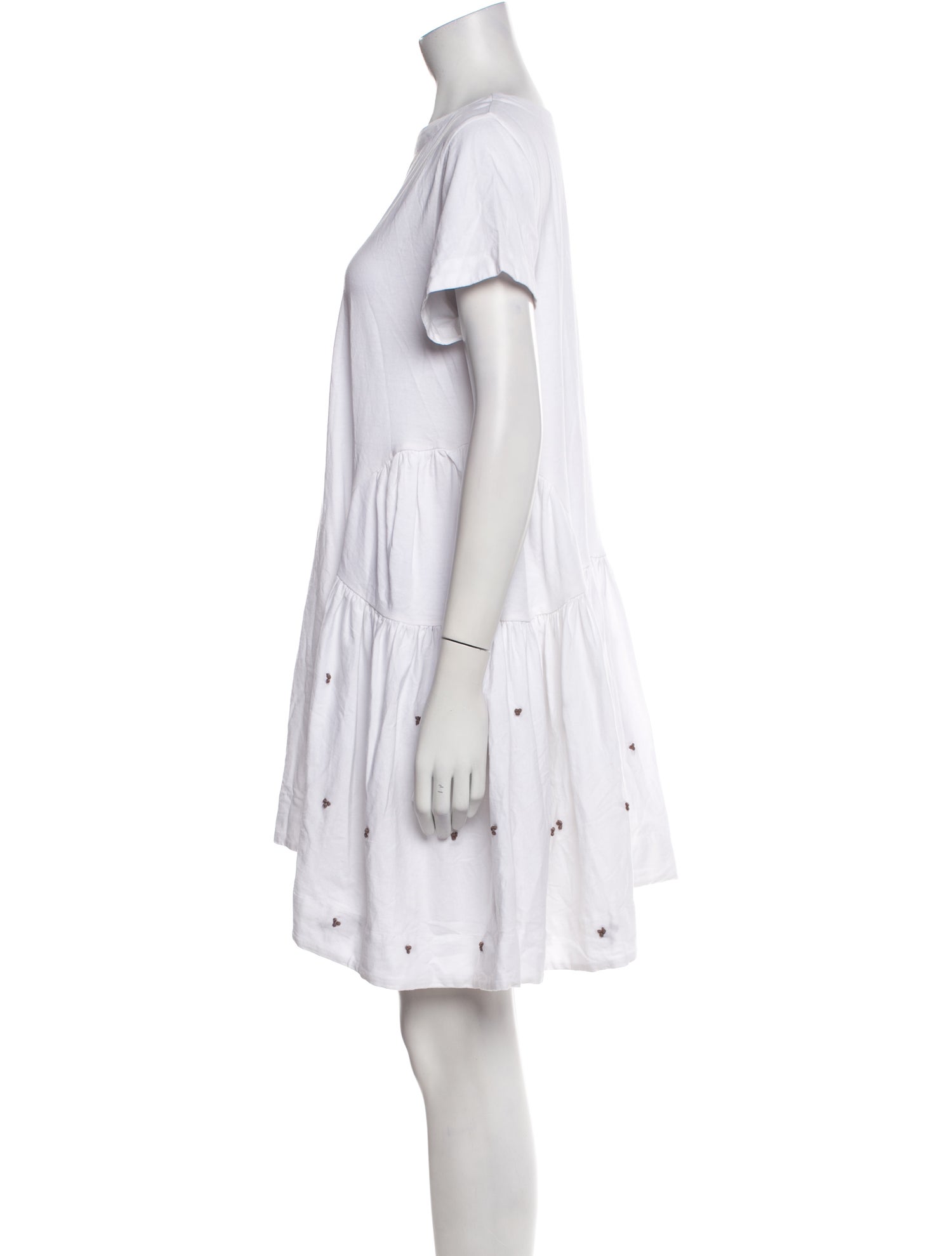 Merlette Bateau Neckline Mini Dress