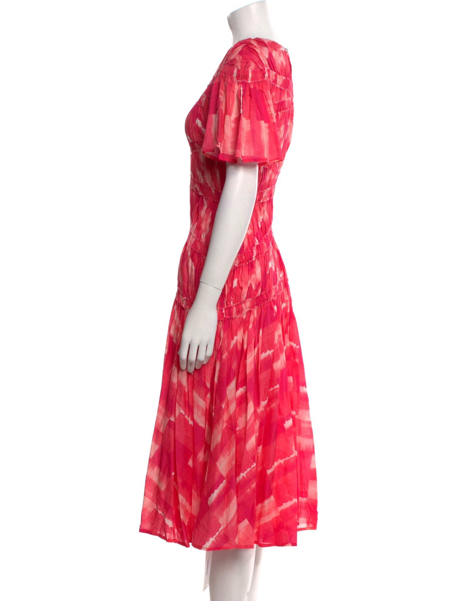 Merlette Tie-Dye Print Midi Length Dress