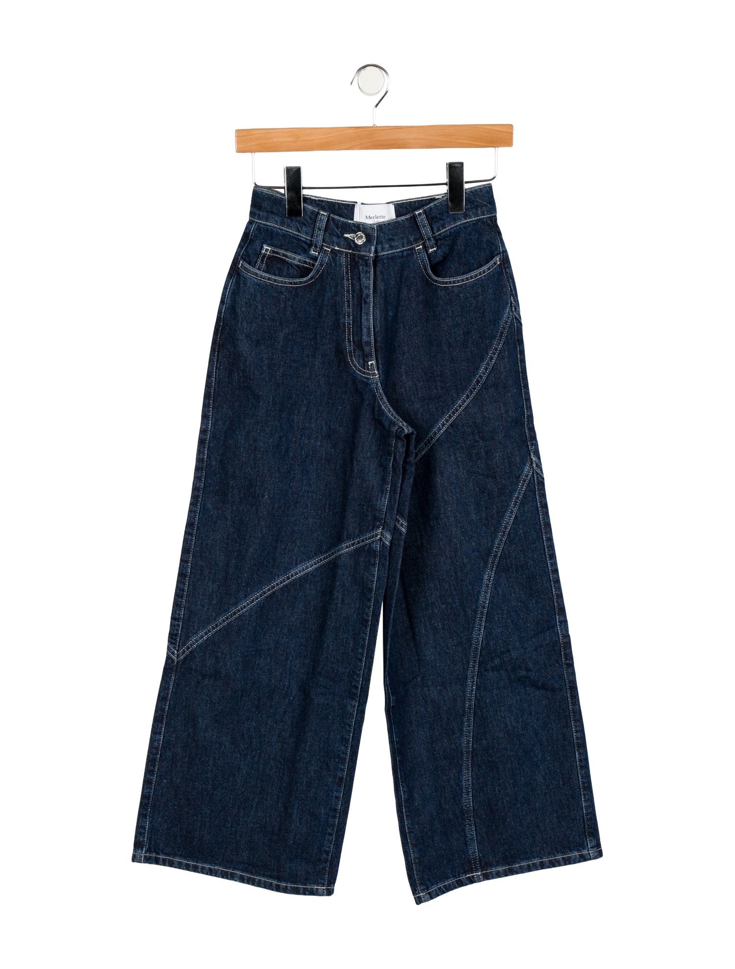 Merlette Mid-Rise Wide Leg Jeans