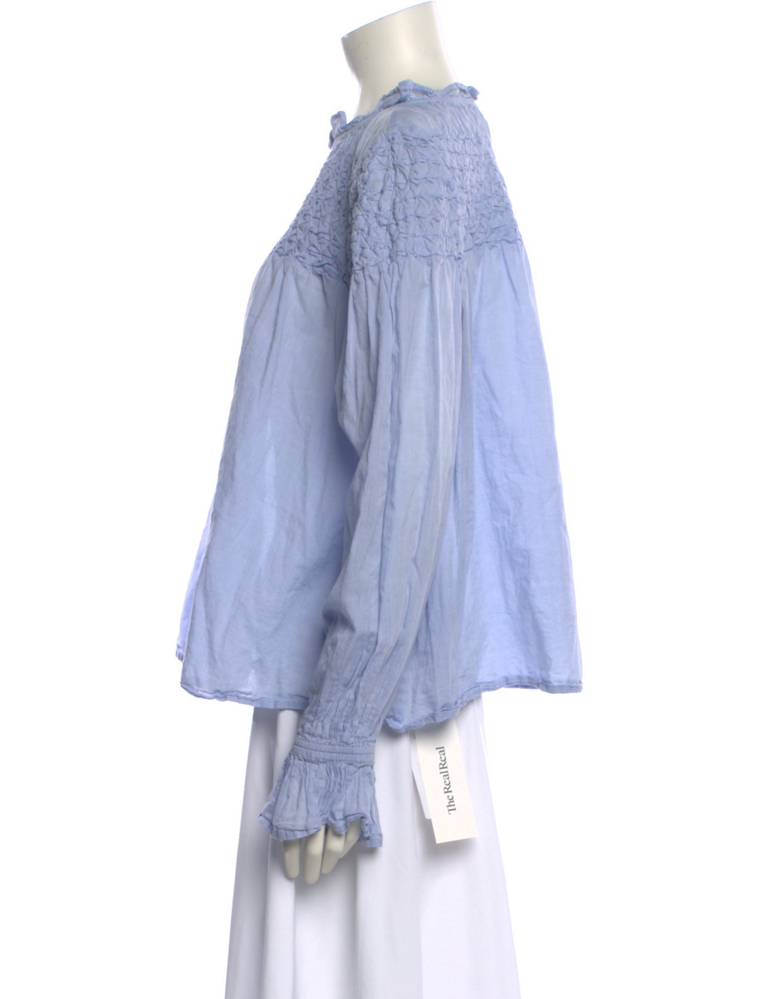 Merlette Mock Neck Long Sleeve Blouse