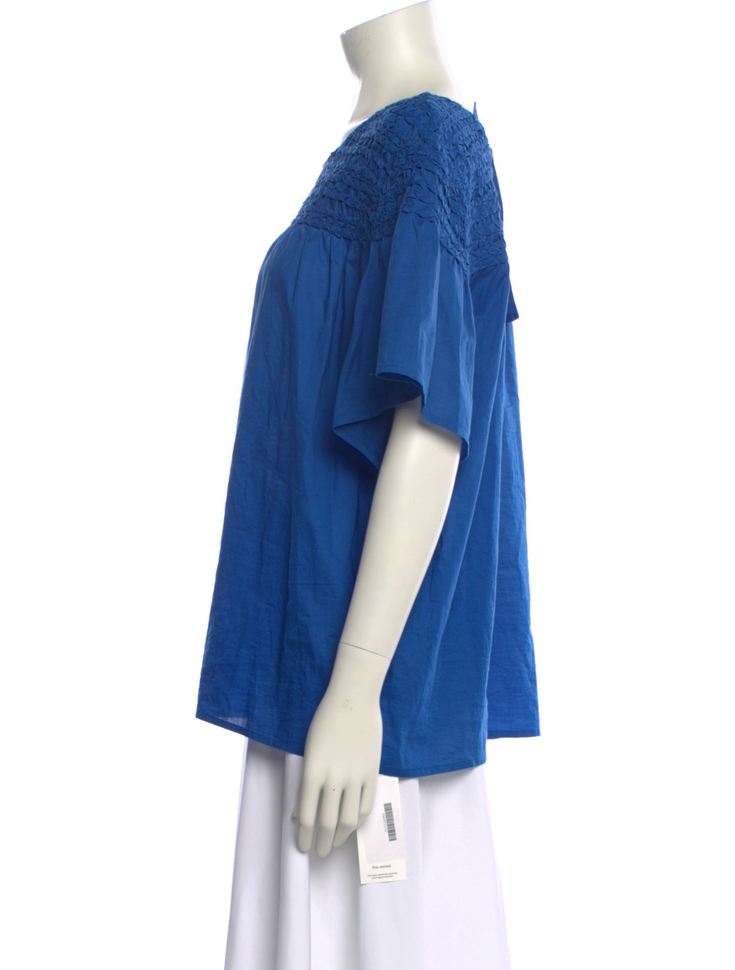 Merlette Scoop Neck Short Sleeve Blouse