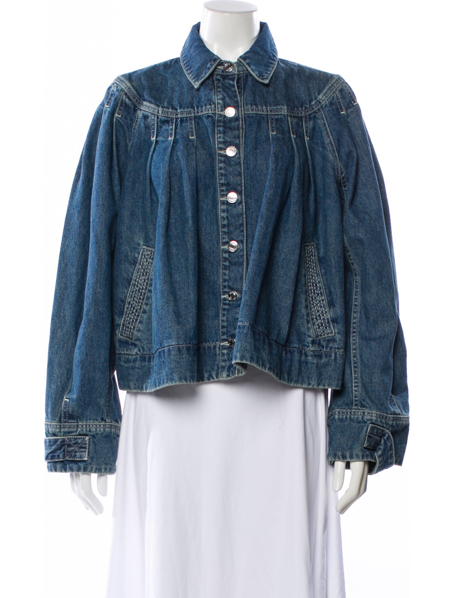 Merlette Denim Jacket - Blue Jackets, Clothing - WMERT25986 | The